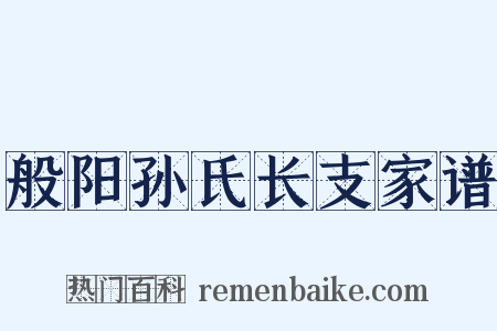 般阳孙氏长支家谱是什么意思的图片